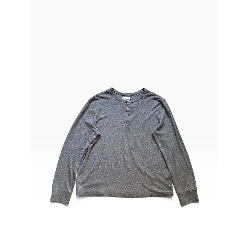 Goodfellow & Co Henley Shirt Men's XL Long Sleeve Textured Minimalist T-Shirt